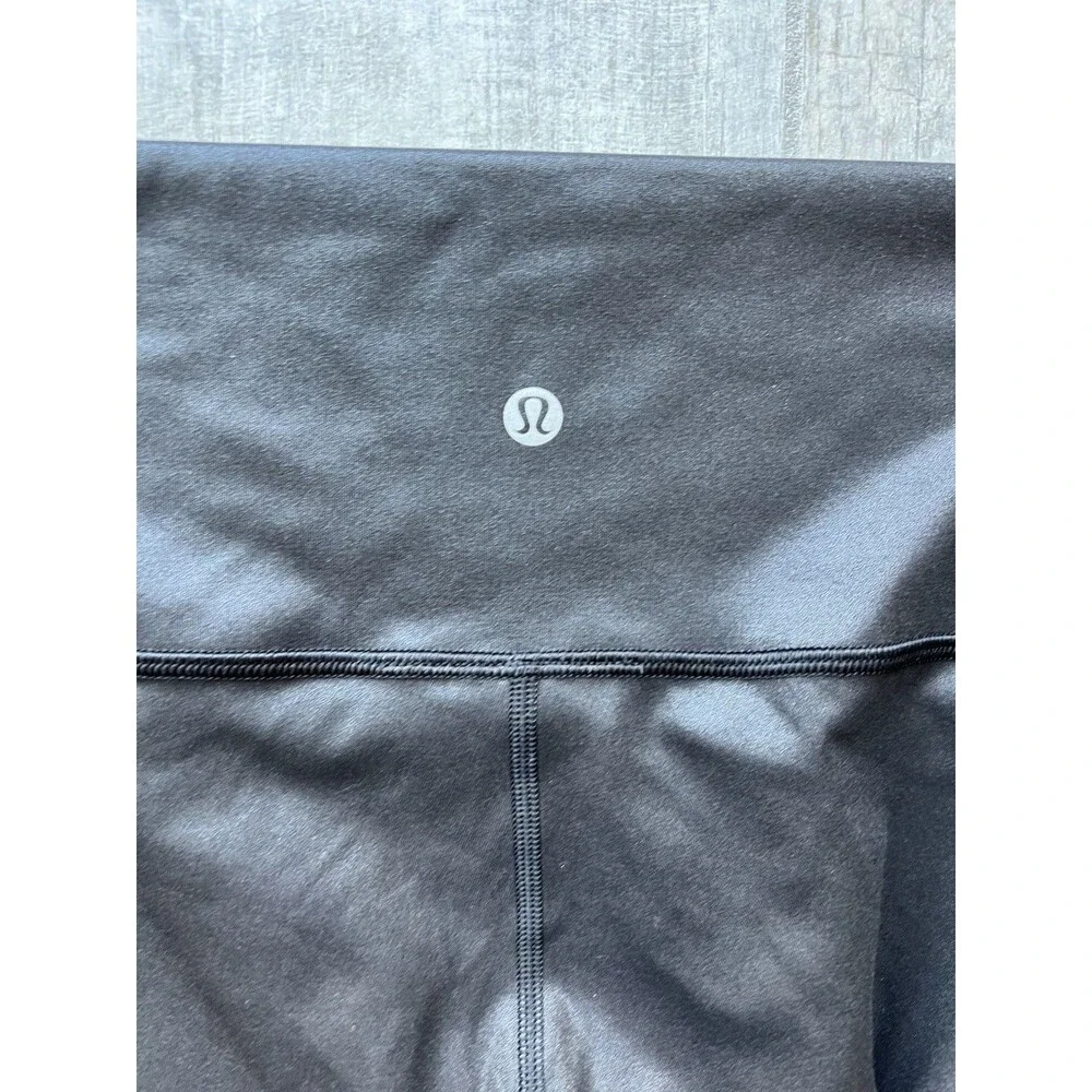 Lululemon Wunder Under High Rise Tight 28” Shine LW5BNJS Matte Black Foil 6